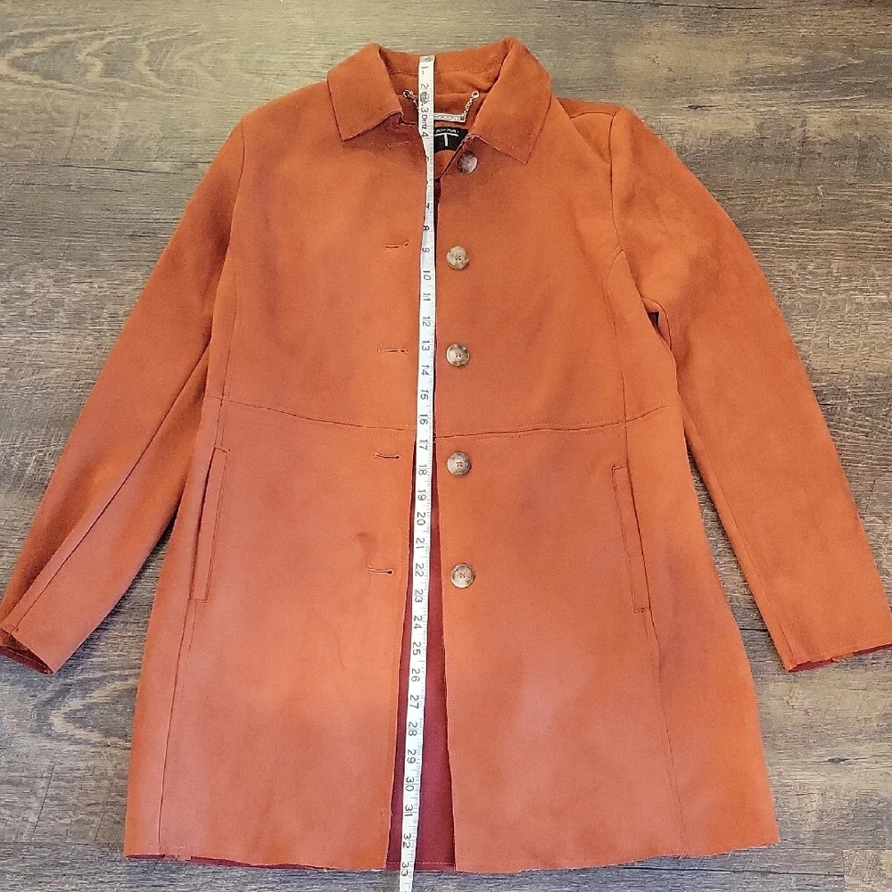 Tahari Women's Rust Trench Coat - Picture 7 of 10
